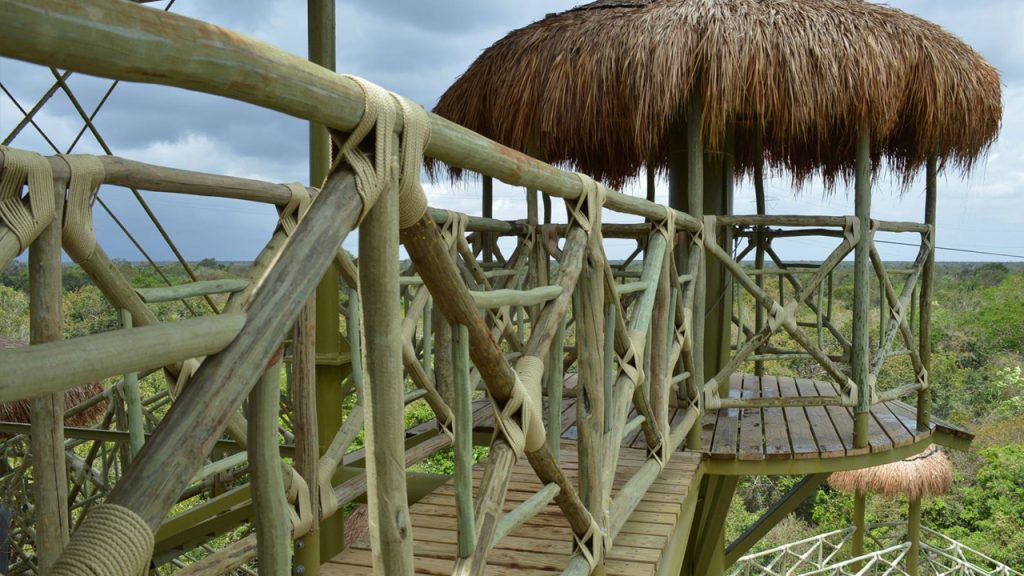 Barandal construido con giles tratados, durabilidad y estilo en diseño de exteriores